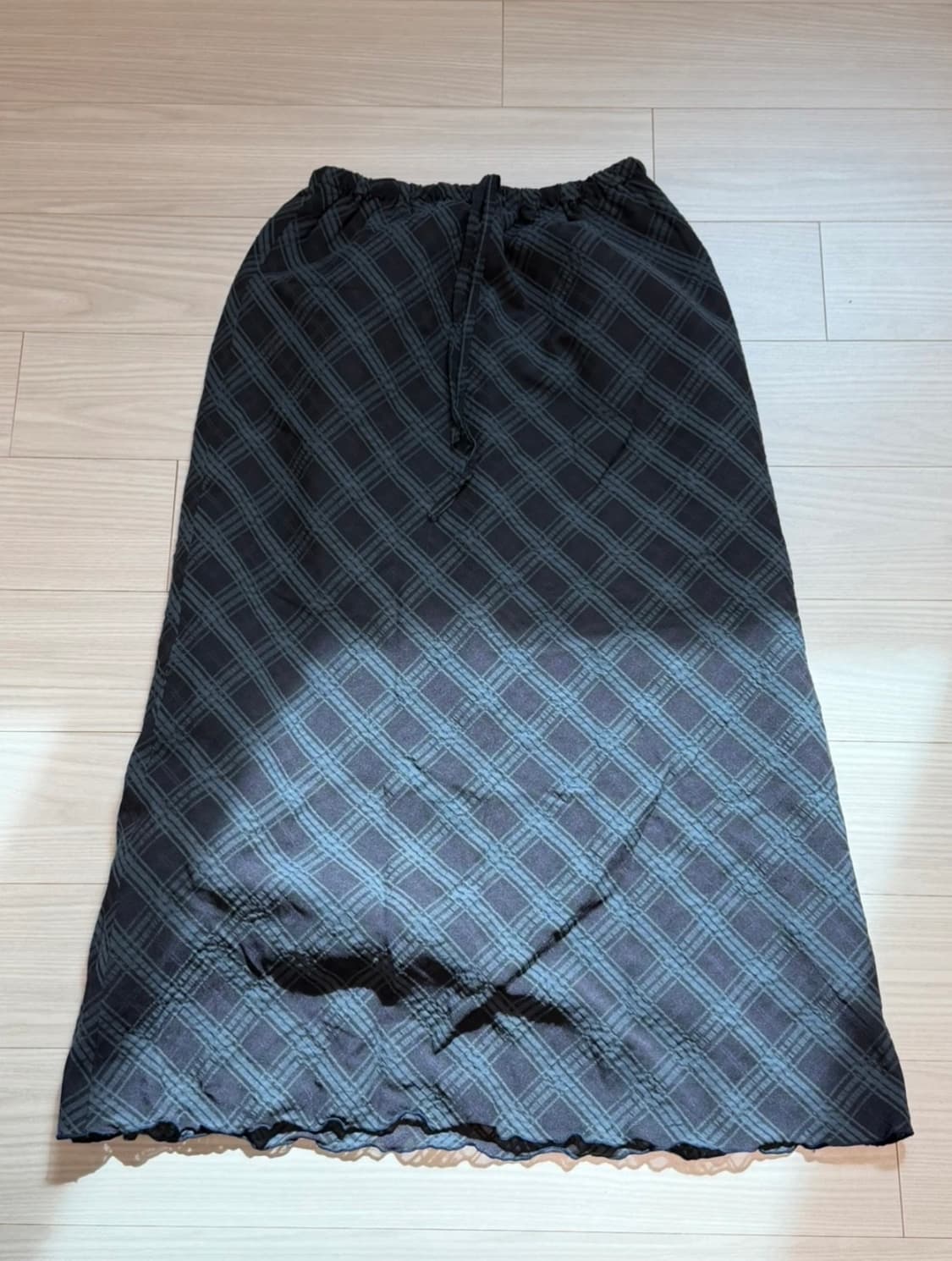 빈티지 체크 롱스커트 상품이미지1