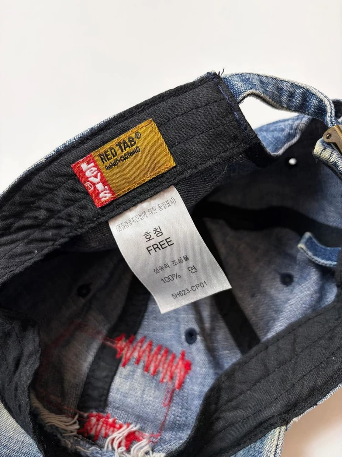 리바이스 00's 501 스티치 데님 볼캡 Q1486 상품이미지6