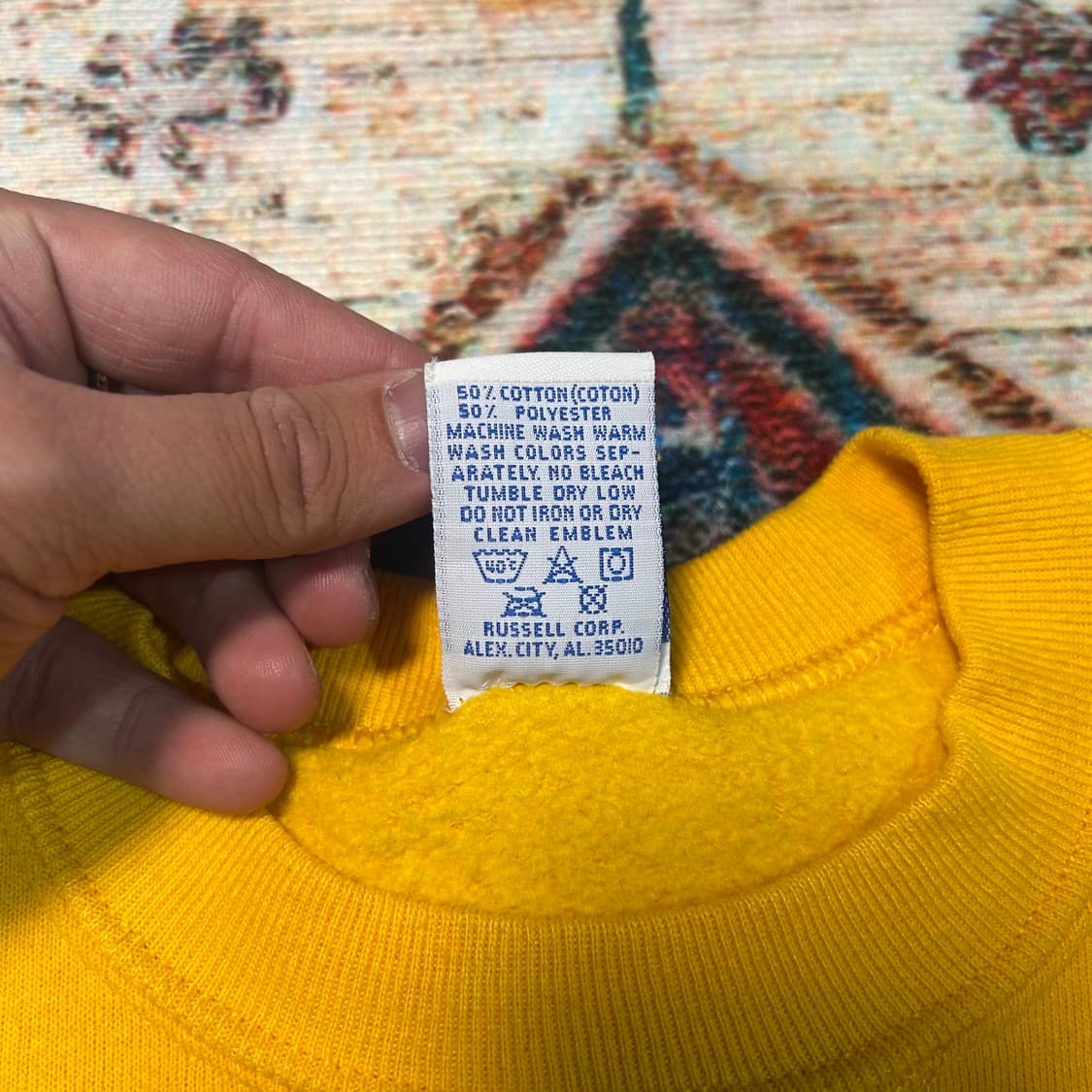 [M] 90s 러셀 made in usa 자수 기모 스웻셔츠 상품이미지6