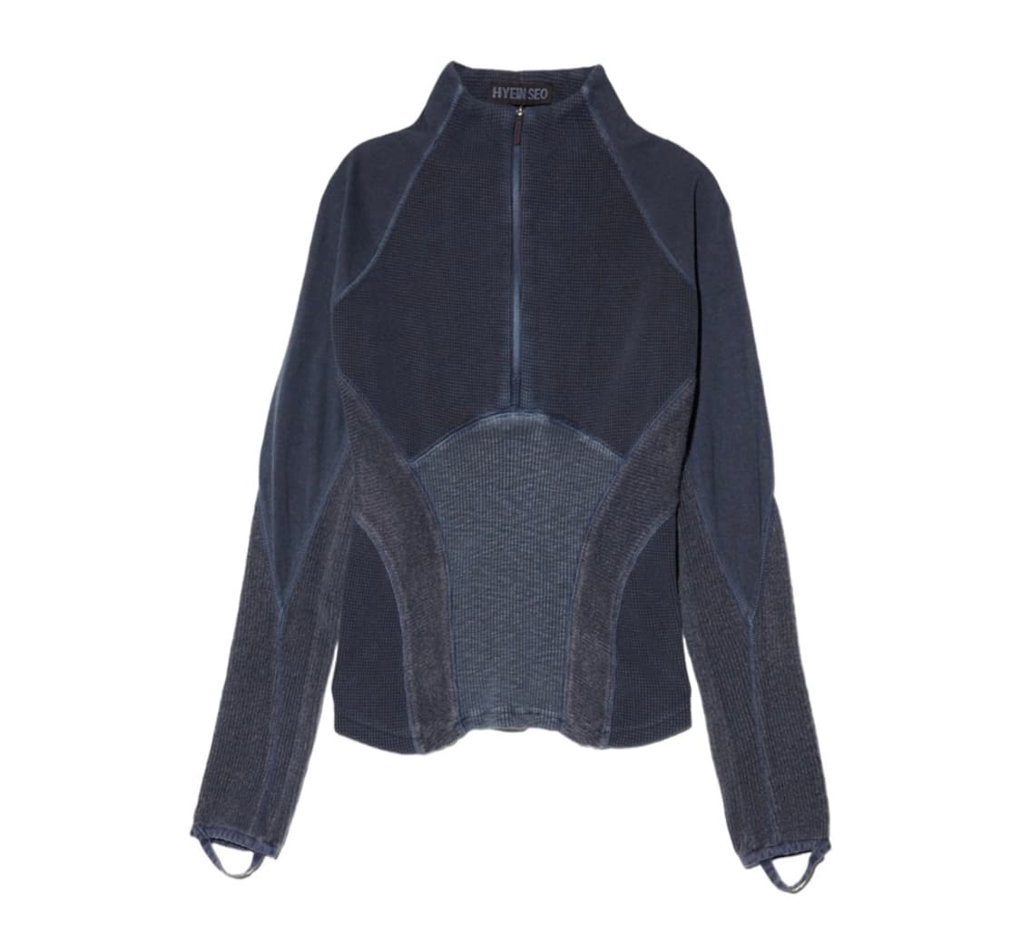 0) 혜인서 하프 집 래글런 탑 애쉬 블루 상품이미지1