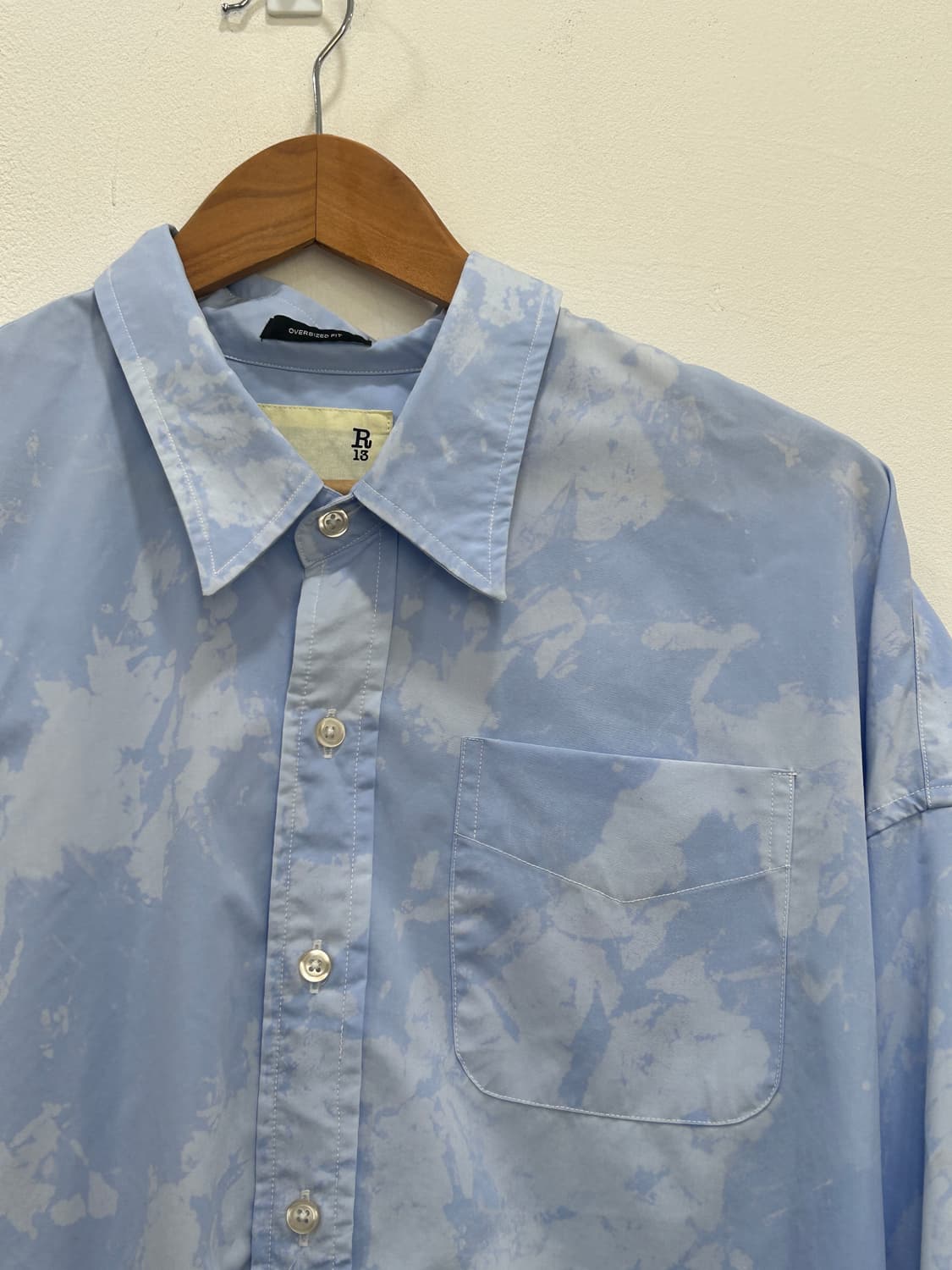 R13 알써틴 구름 패턴 오버핏 셔츠 상품이미지4