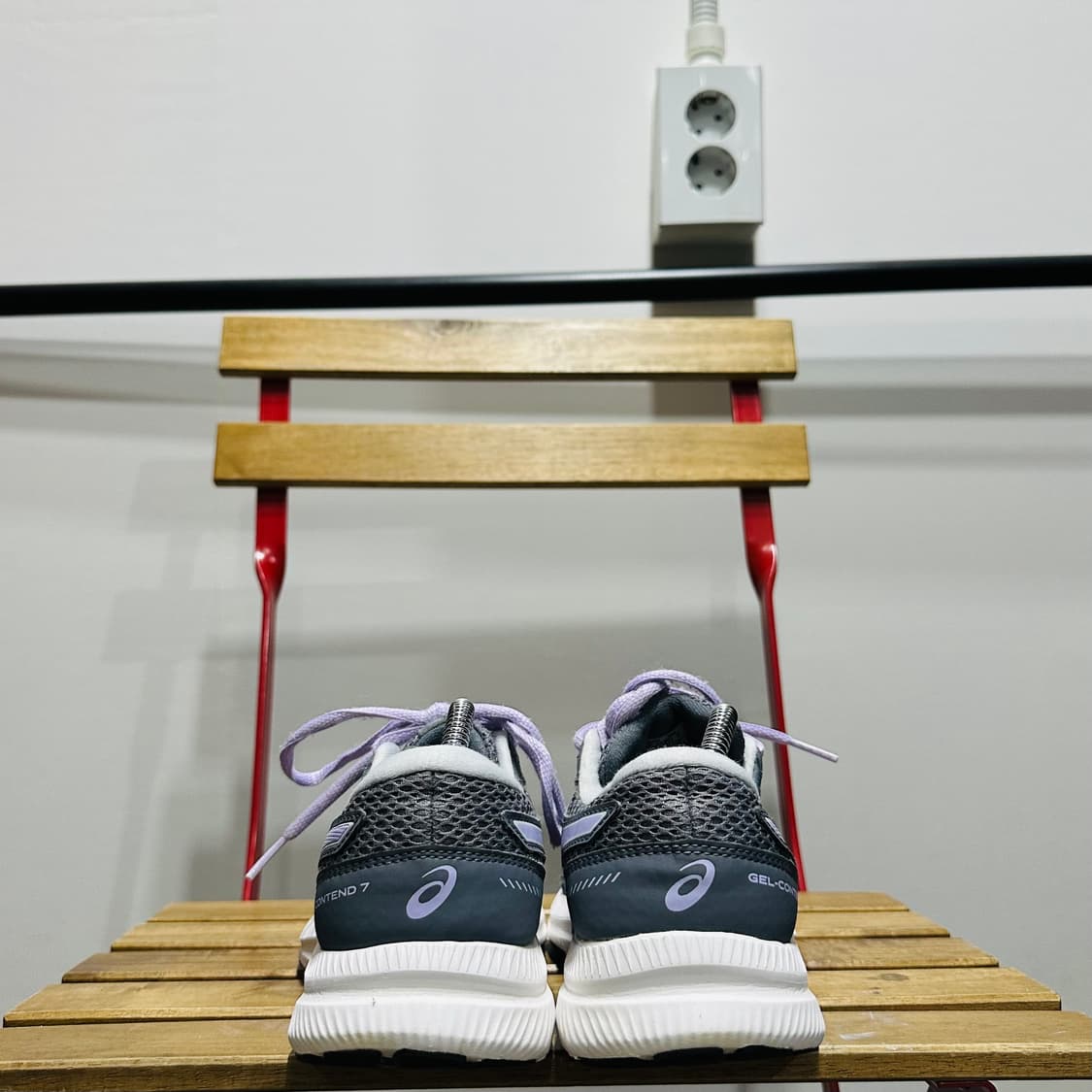 240) 아식스 운동화 여성 여자 신발 젤 컨텐드 그레이 퍼플 상품이미지4