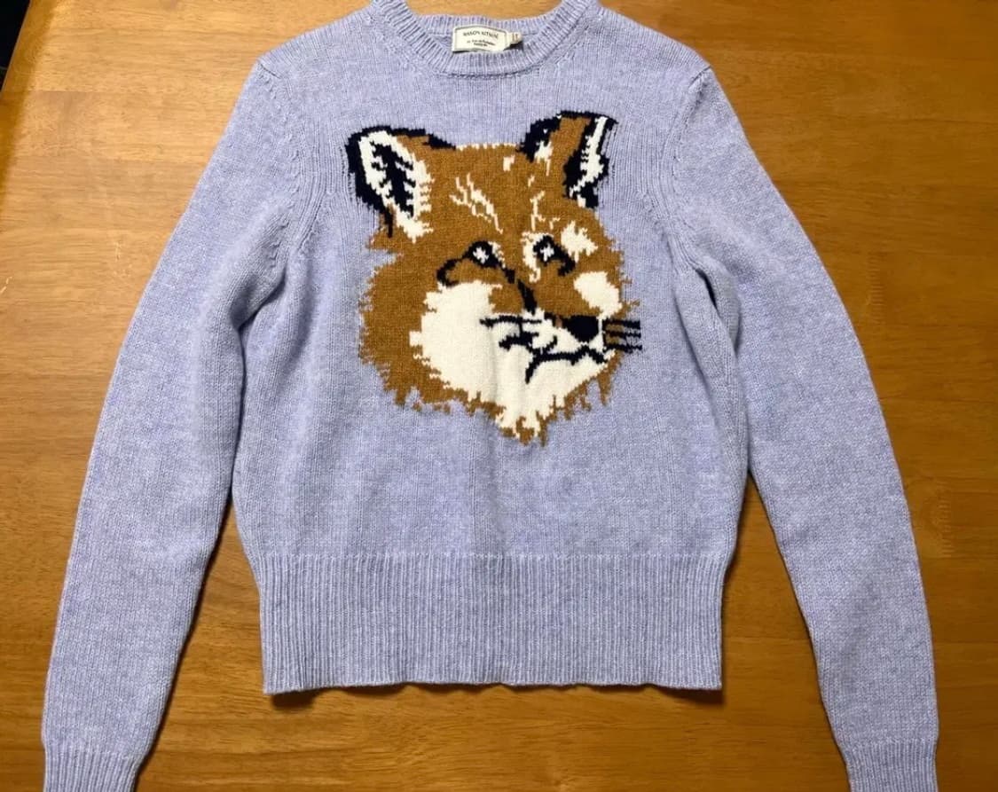 Maison Kitsune 메종키츠네 폭스헤드 비앙카블루 스웨터_XS 사 상품이미지1