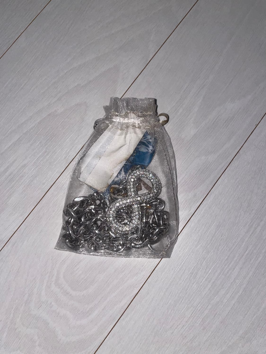 레테 빈티지 실버 큐빅 체인 목걸이 상품이미지3