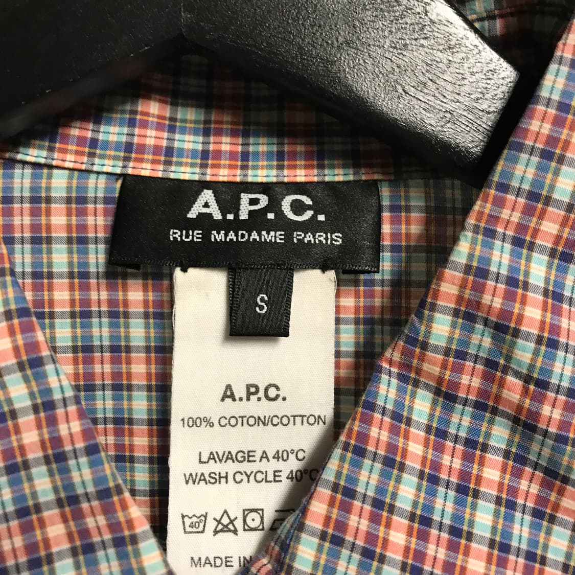 A.P.C 아페쎄 체크셔츠 S 상품이미지4