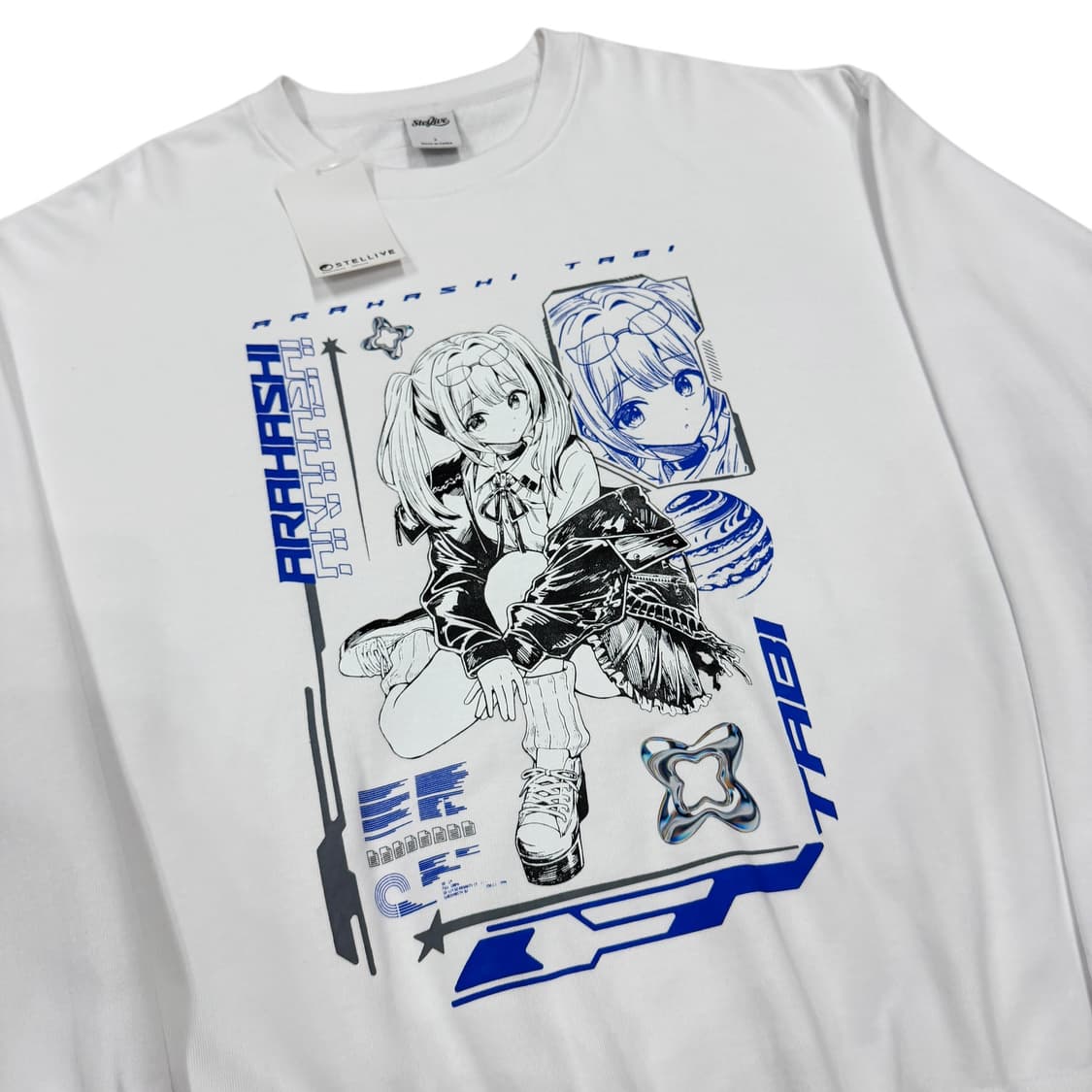 스텔라이브 아라하시 타비 맨투맨 화이트 2 상품이미지2