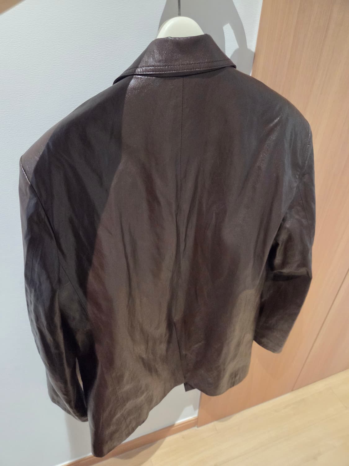 파사드패턴 오버핏 레더자켓 상품이미지6