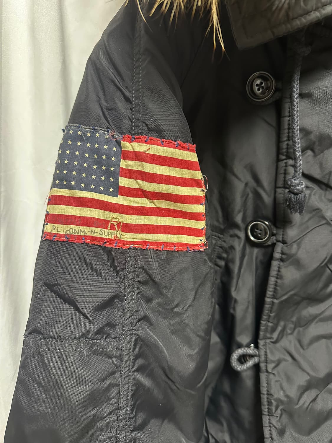 no.103 폴로랄프로렌 데님앤서플라이야상 패딩 점퍼 USA 성조기 상품이미지2