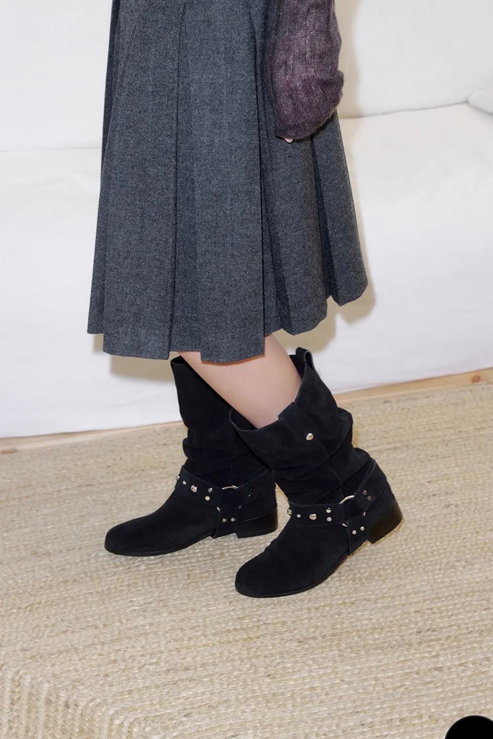 기호X기준 콜라보 khiho kijun 스웨이드 스터드 부츠 상품이미지4