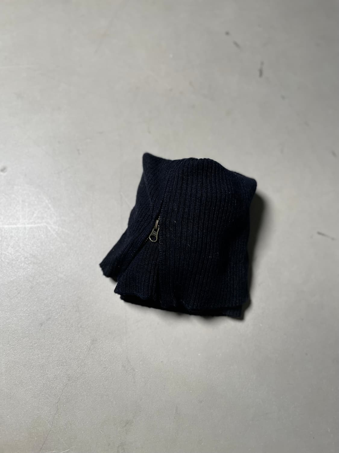 Ribbed Knit Zipper Neck Warmer 상품이미지1