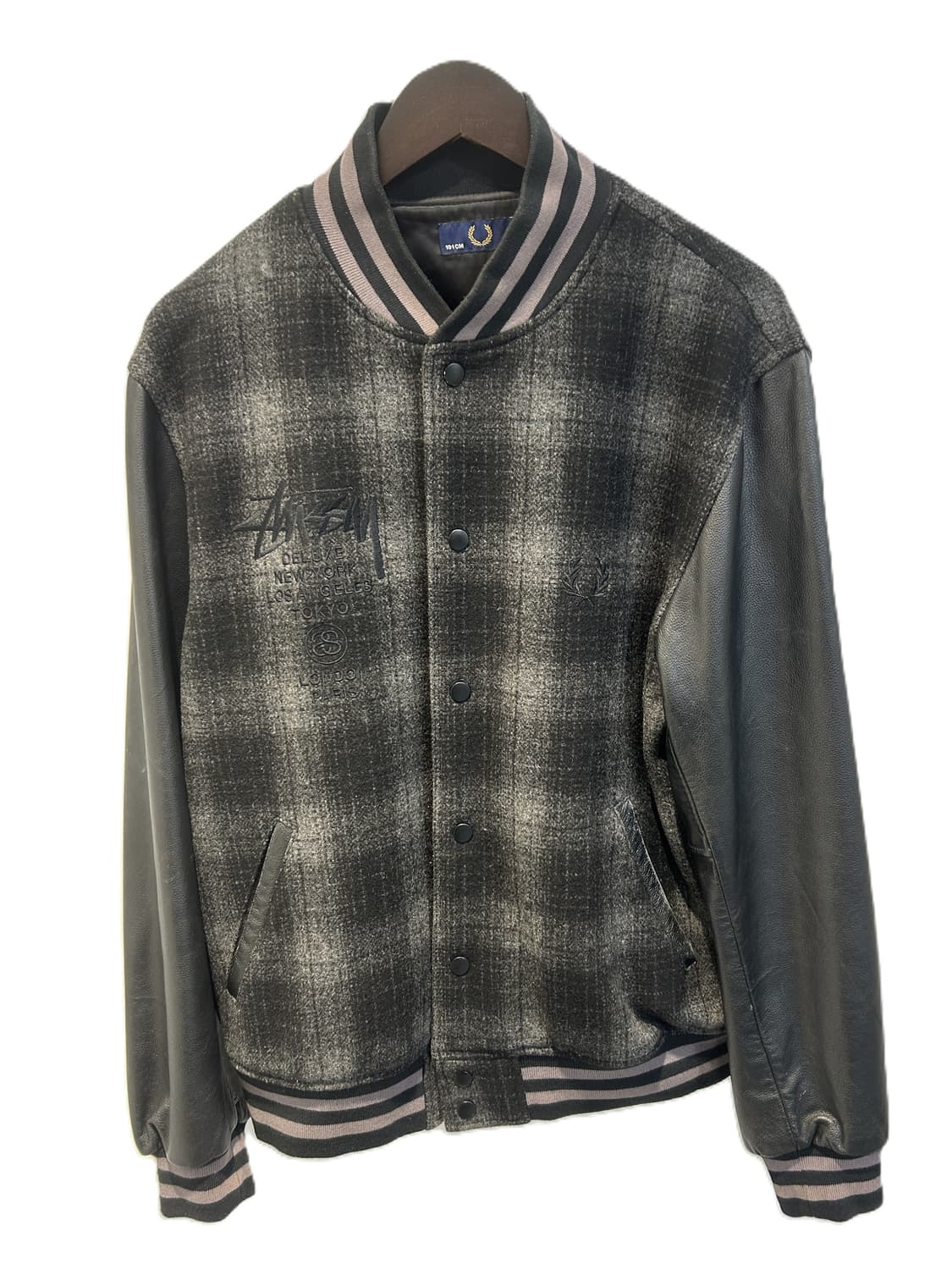 스투시 x 프레드 페리 바시티 자켓 상품이미지1