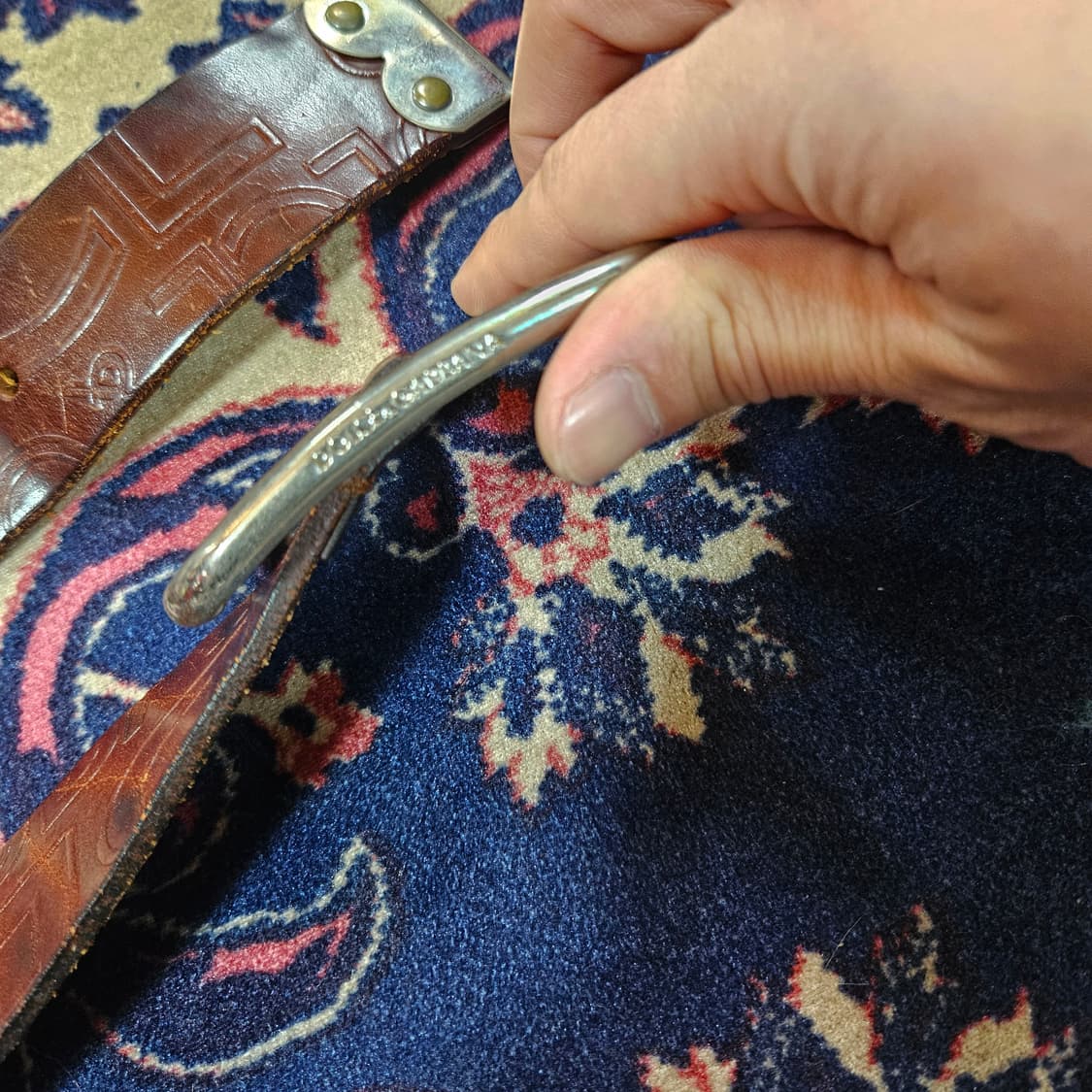 돌체앤가바나 Y2k 빈티지 브라운 가죽 레터링 벨트  상품이미지3