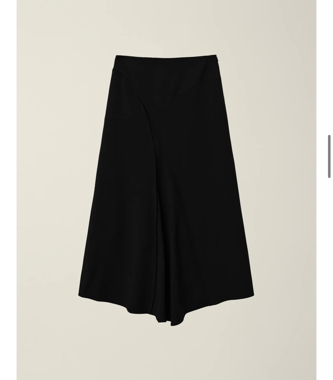 EE OBLIQUE CUT LONG SKIRT BLACK 상품이미지5