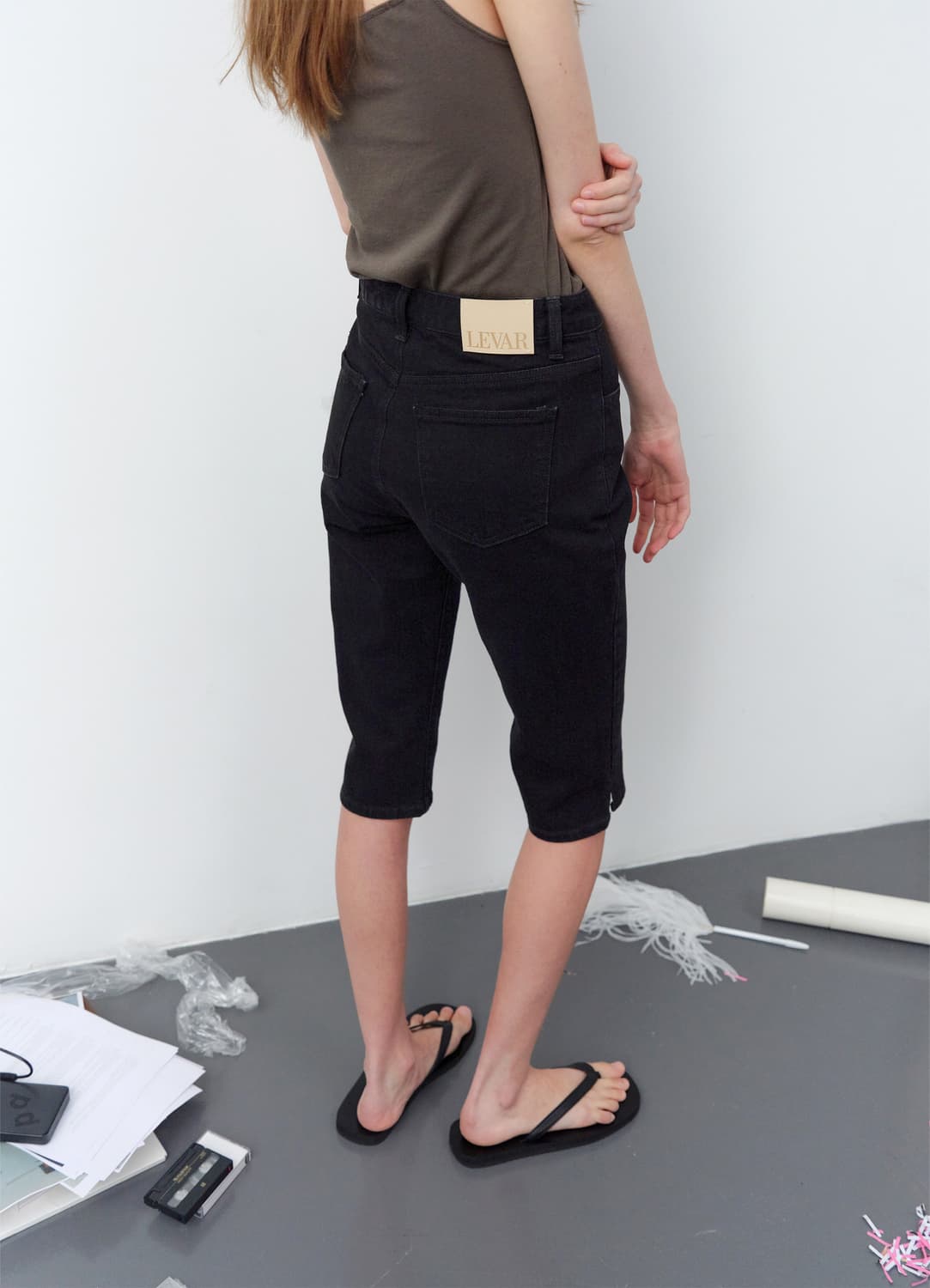 르바 Below Capri Denim - Black (XS) 상품이미지6