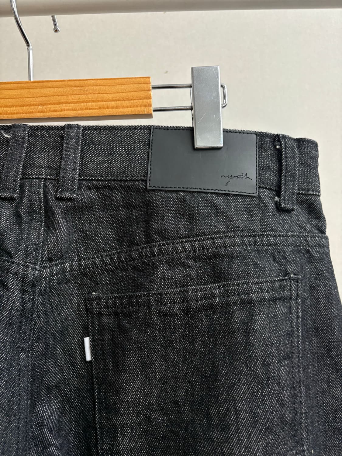 유스 커브드 흑청 데님 팬츠 상품이미지6