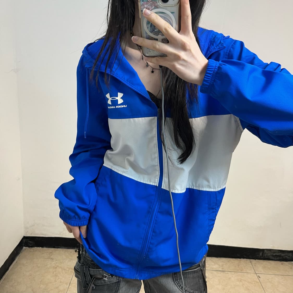 Under Armour blue windbreaker 상품이미지2