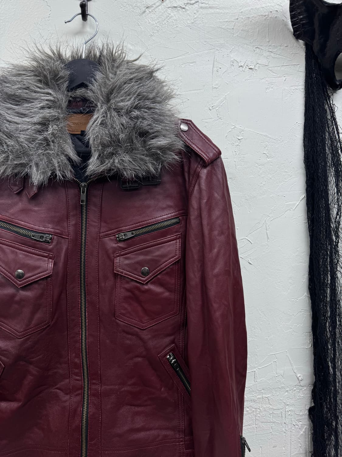 Jackrose 00s leather fur trimming wolf r 상품이미지4