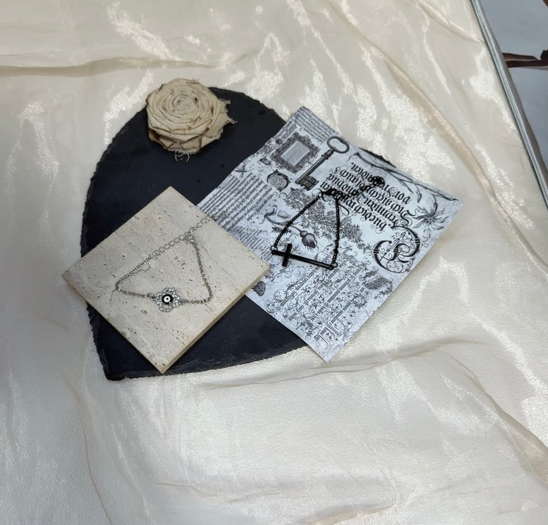 빈티지 십자가 팔찌 세트 상품이미지1