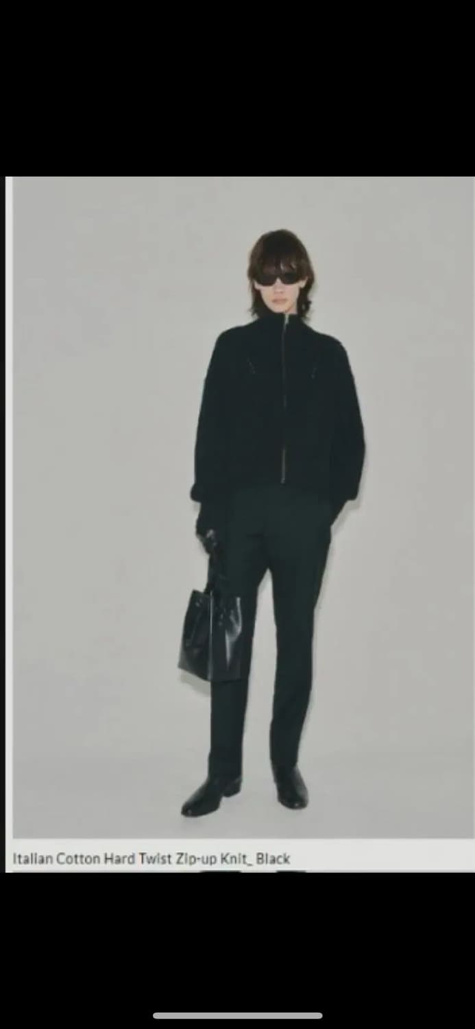 토니웩 트위스트 니트 집업 블랙 M 상품이미지1