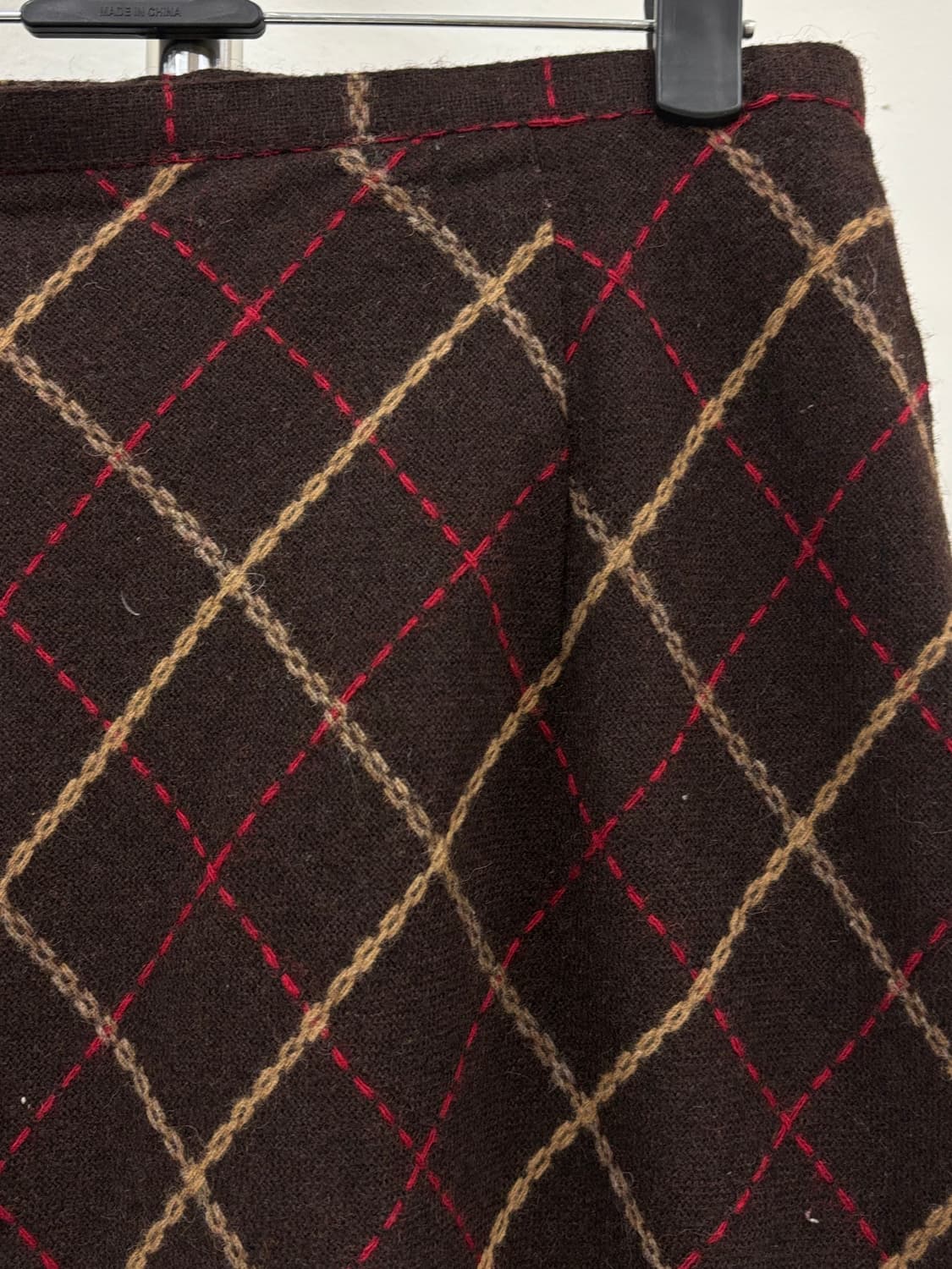 빈티지 브라운 울 스커트 상품이미지5