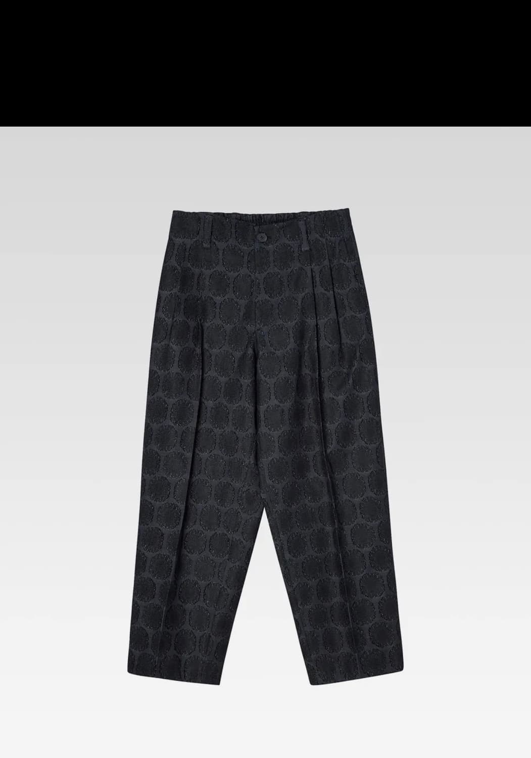 애프터프레이 플라워 자카드 투턱 밴딩 슬랙스 인디고 상품이미지2