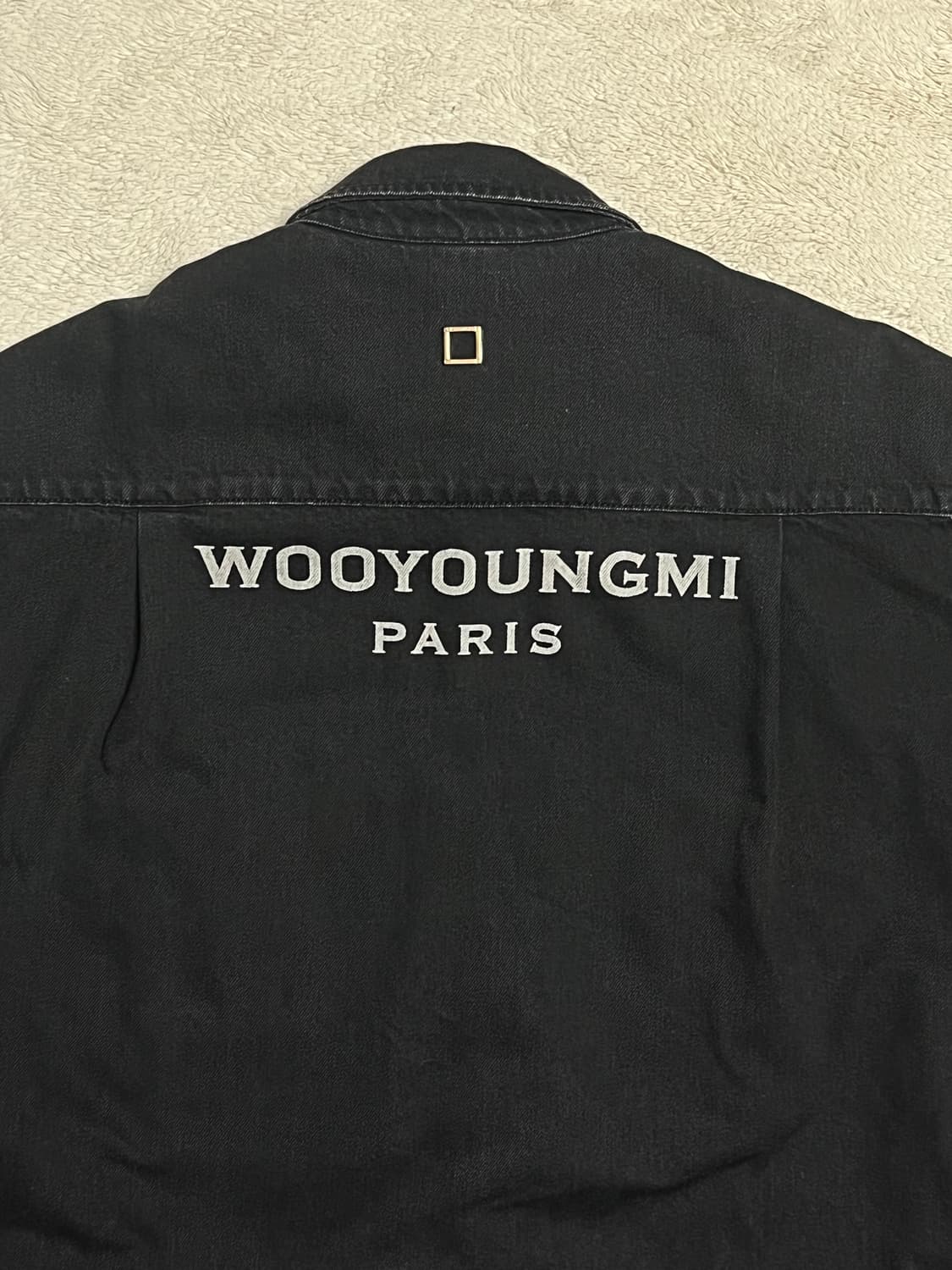 우영미 블랙 데님 셔츠 오버핏 48사이즈 상품이미지1