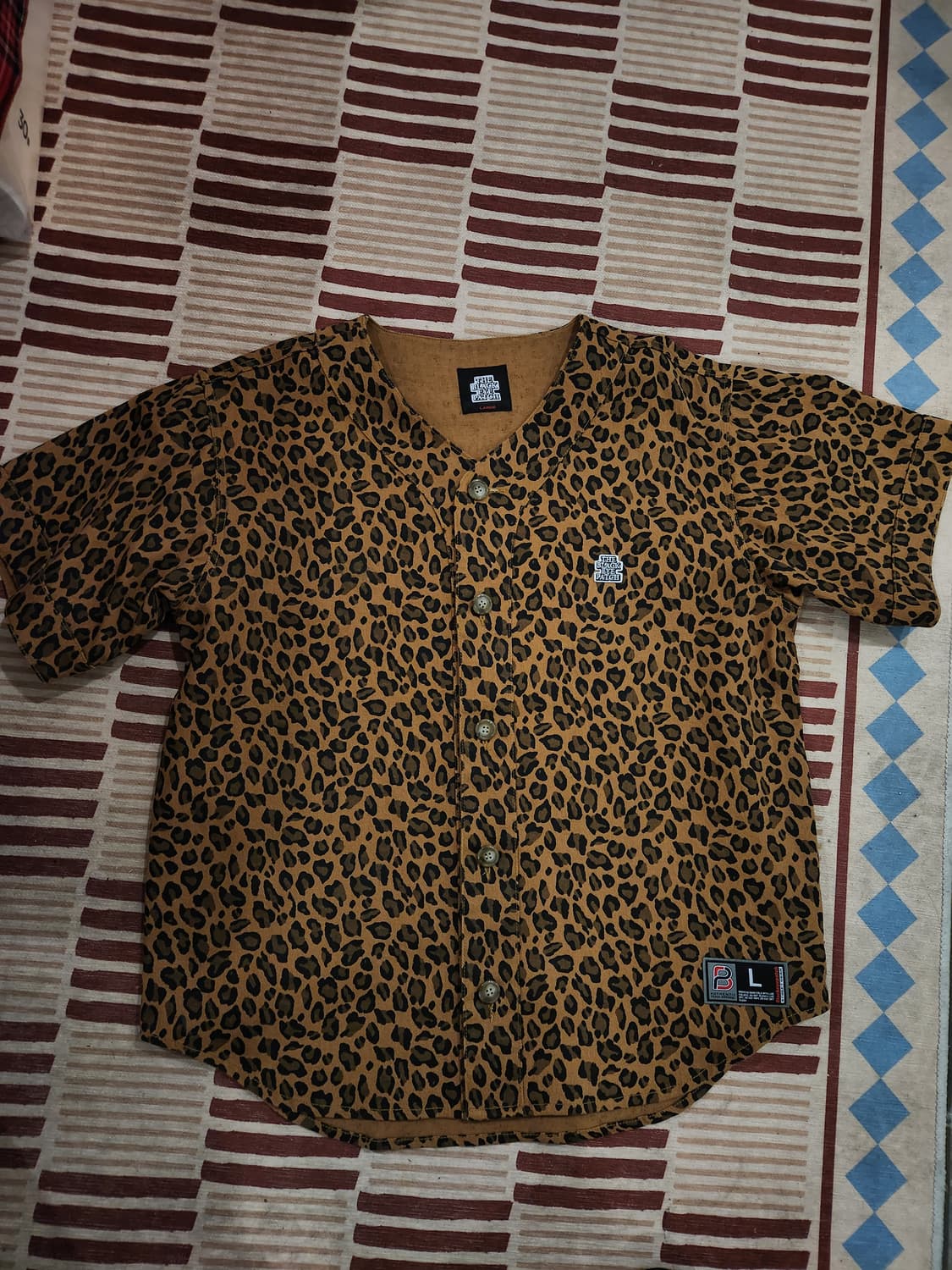 블랙아이패치 레오파드 베이스볼 셔츠 (L) 상품이미지2