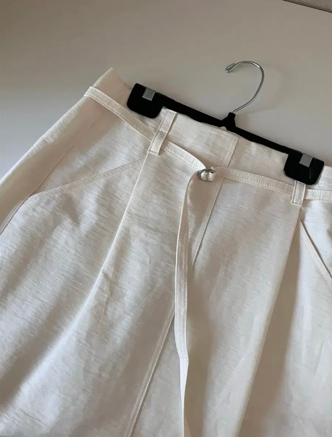 벨트 핀턱 미디스커트 상품이미지4