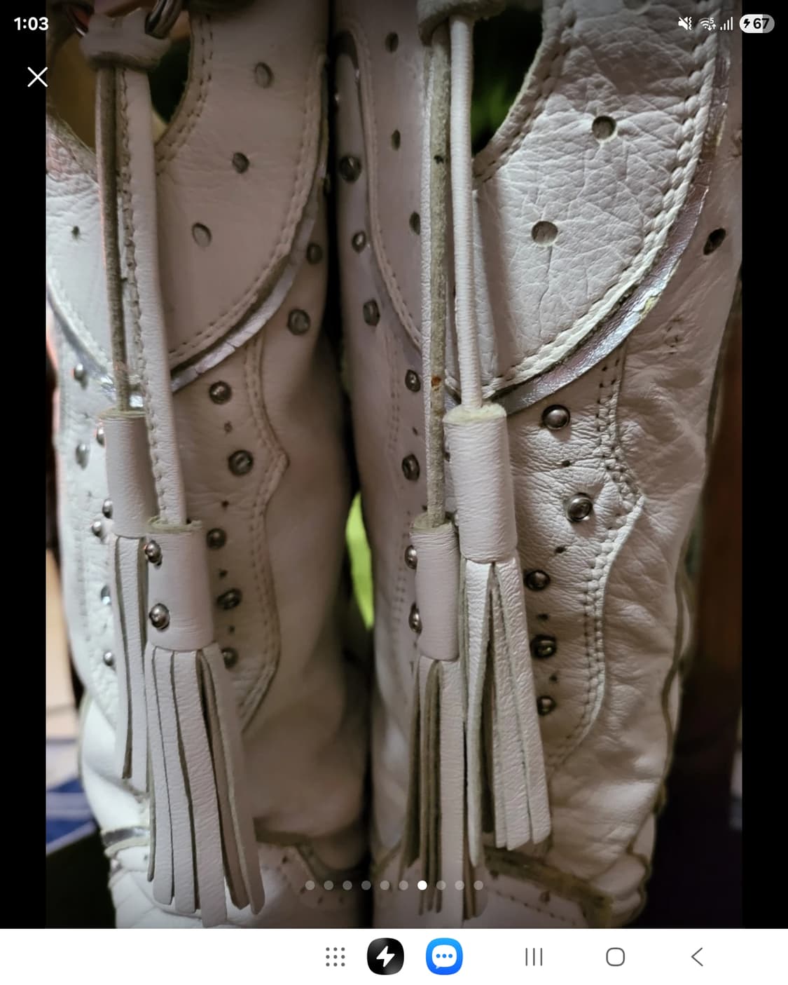 백화점구입 에고이스트 양가죽 스터드 웨스턴 부츠 상품이미지7