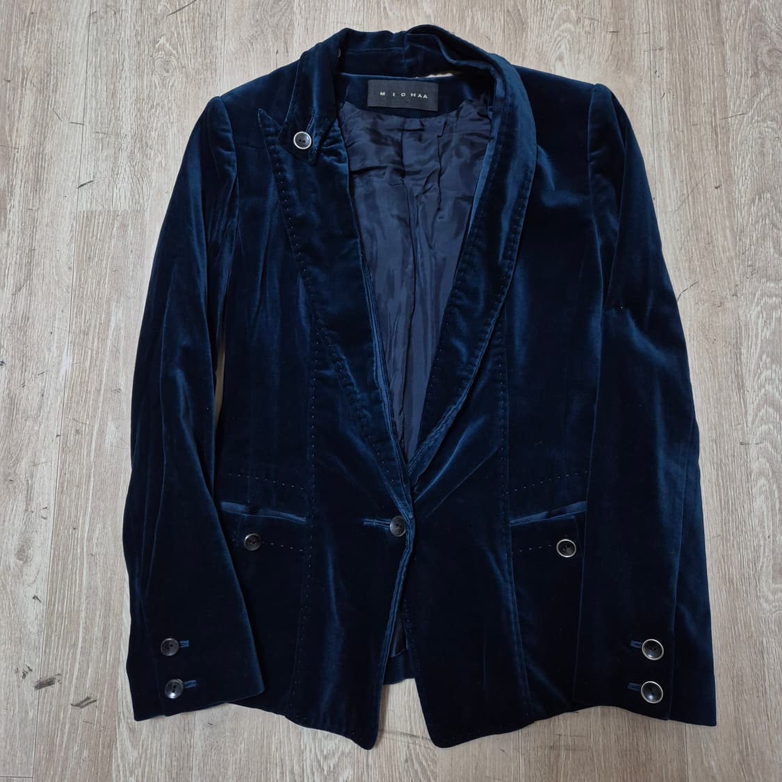 MICHAA 미샤 벨벳 싱글 블레이저 정장자켓 91-103-165 상품이미지1