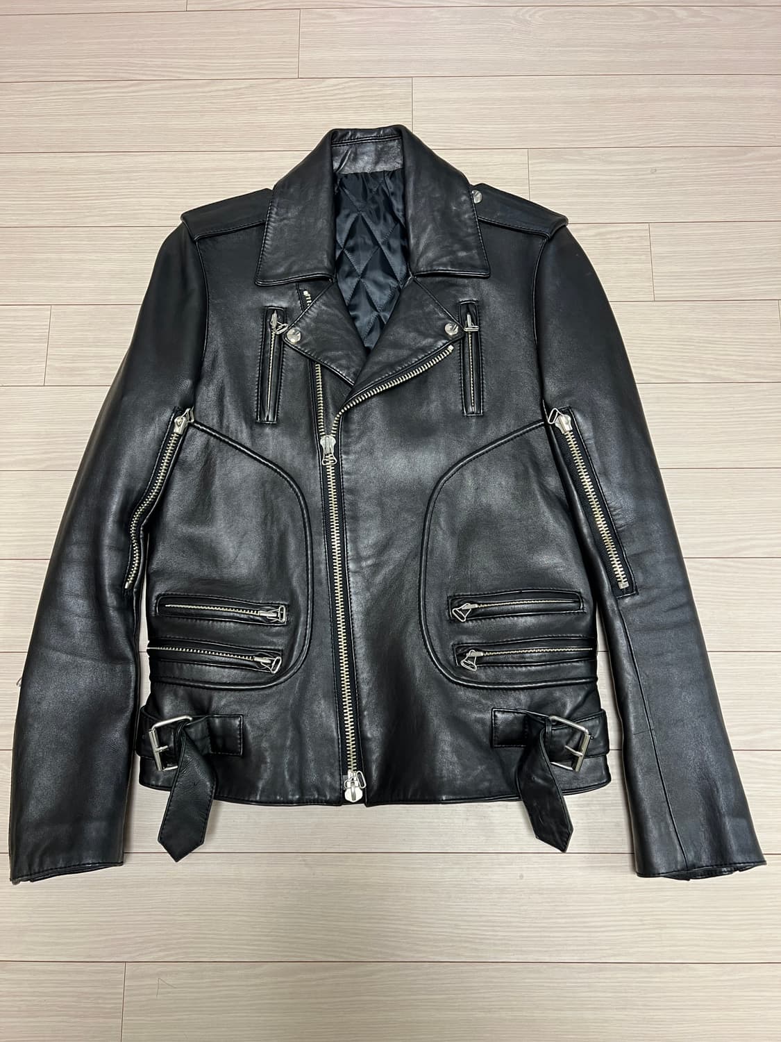 하이엔드 리얼 램스킨 바이커 라이더 자켓 / 48 상품이미지1