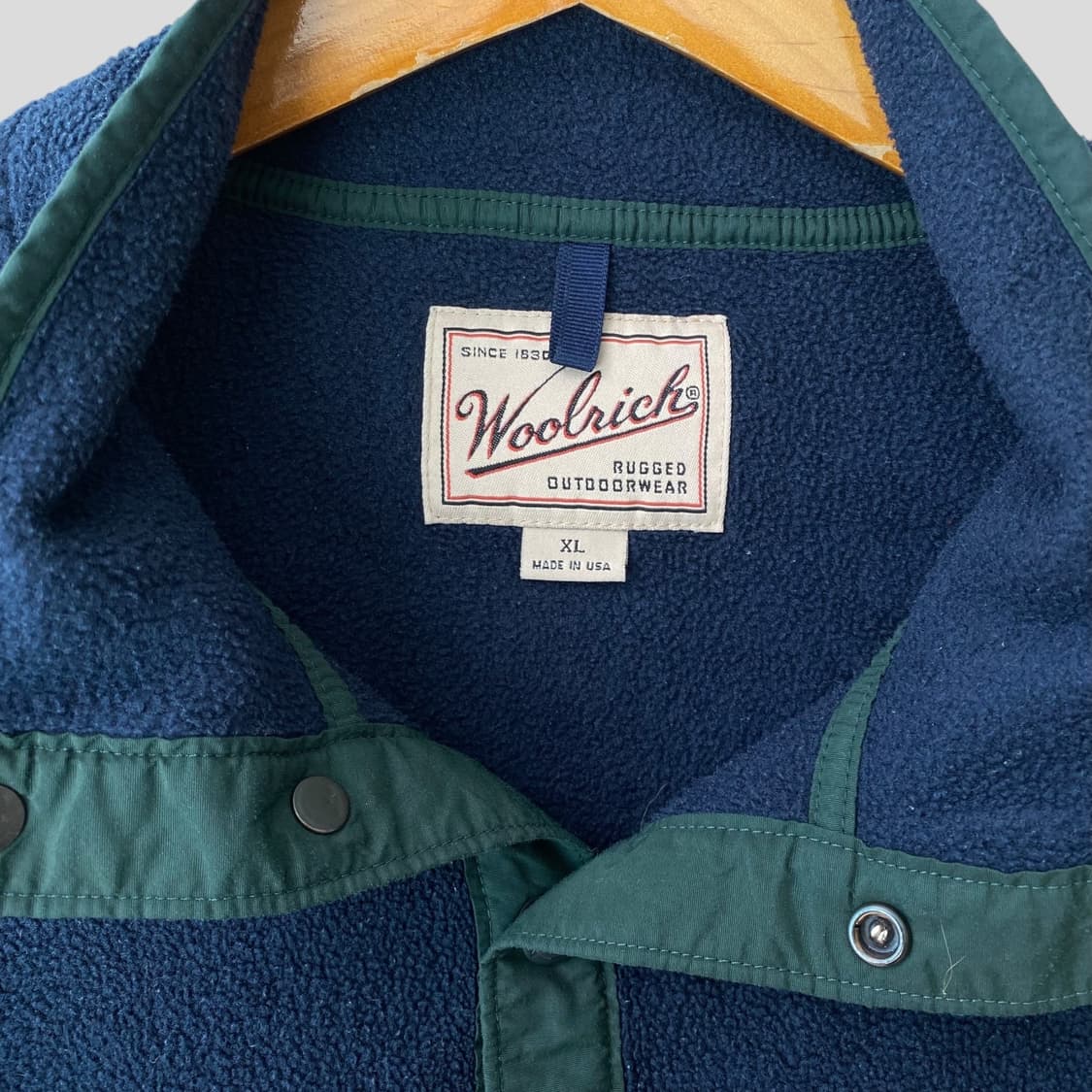 (XL)빈티지 울리치 후리스 스냅 풀오버 상품이미지3