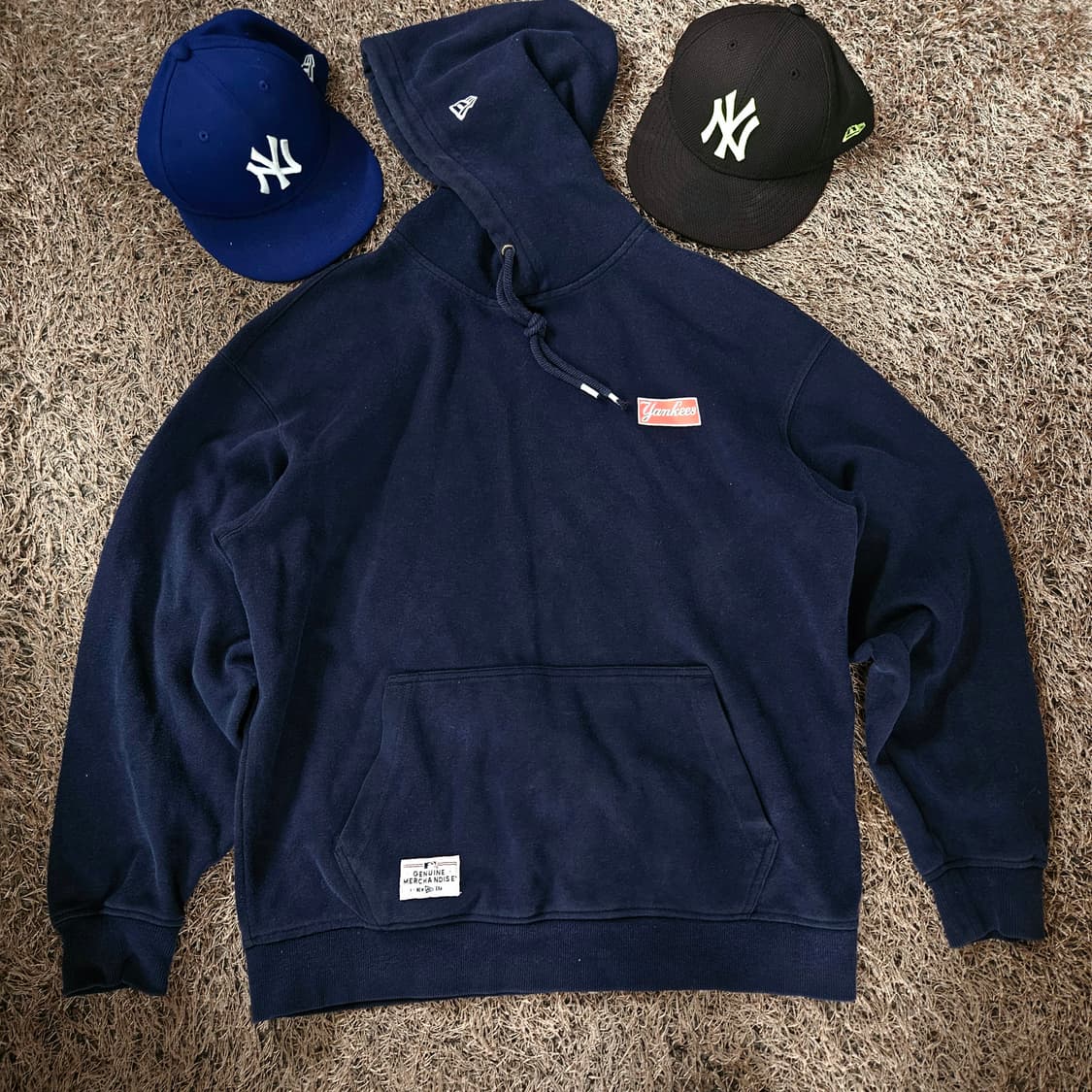 뉴에라(NewEra) 22aw 뉴욕양키즈 빅로고 후드 티셔츠 상품이미지2