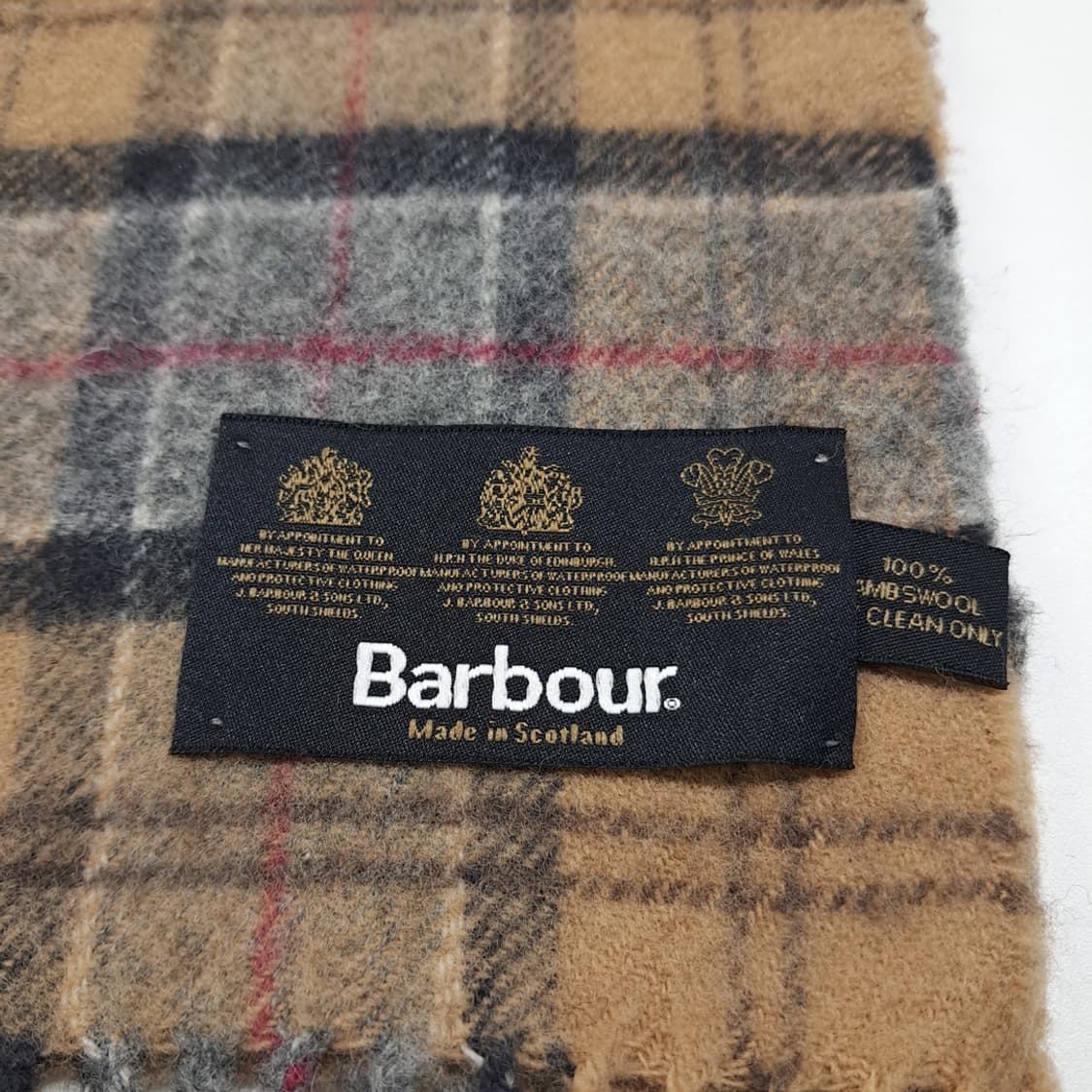 MX491 바버 90s 스코틀랜드판 램스울 클래식타탄 머플러 목도리 상품이미지4