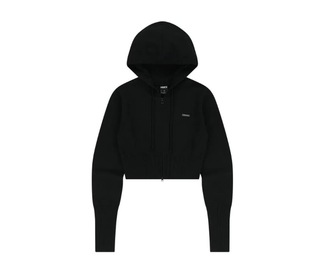 [에이치덱스 HDEX] 니트 크롭 후디 집업, 니트 부츠컷 팬츠 (M) 상품이미지1