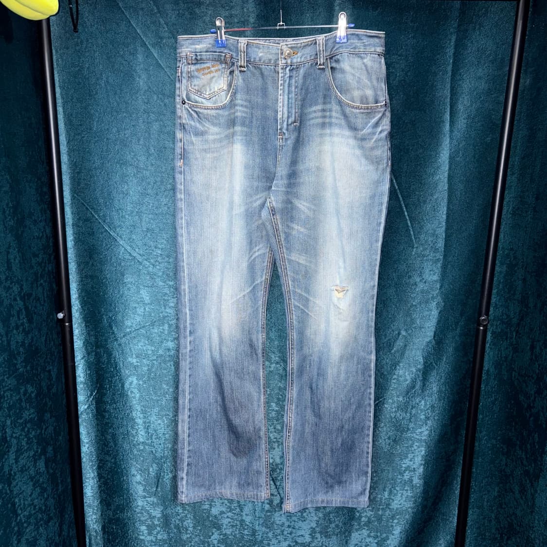 (33) 본더치 연청 와이드 데님 팬츠 상품이미지1