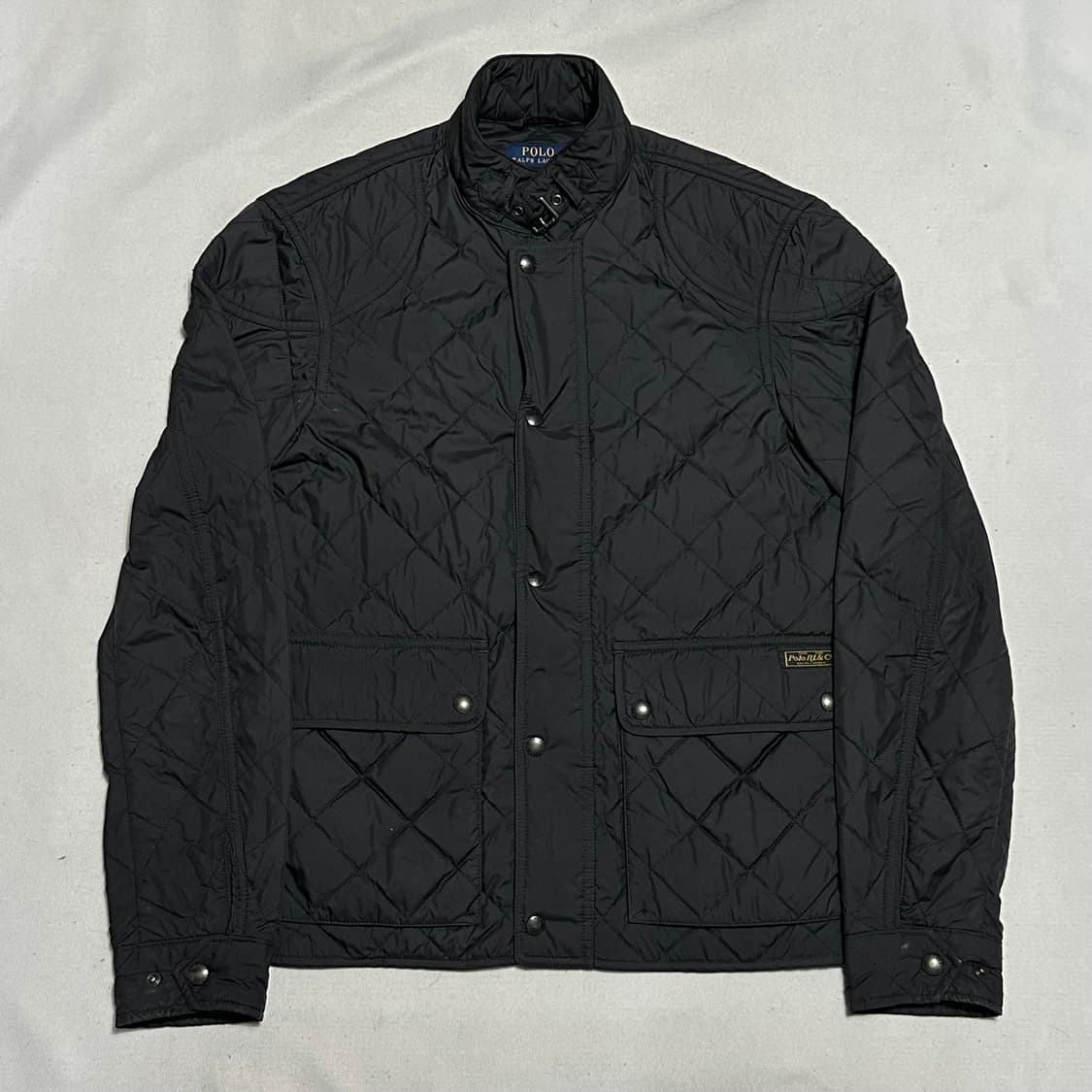 S 폴로랄프로렌 버클 넥 블랙 퀼팅 자켓 상품이미지2