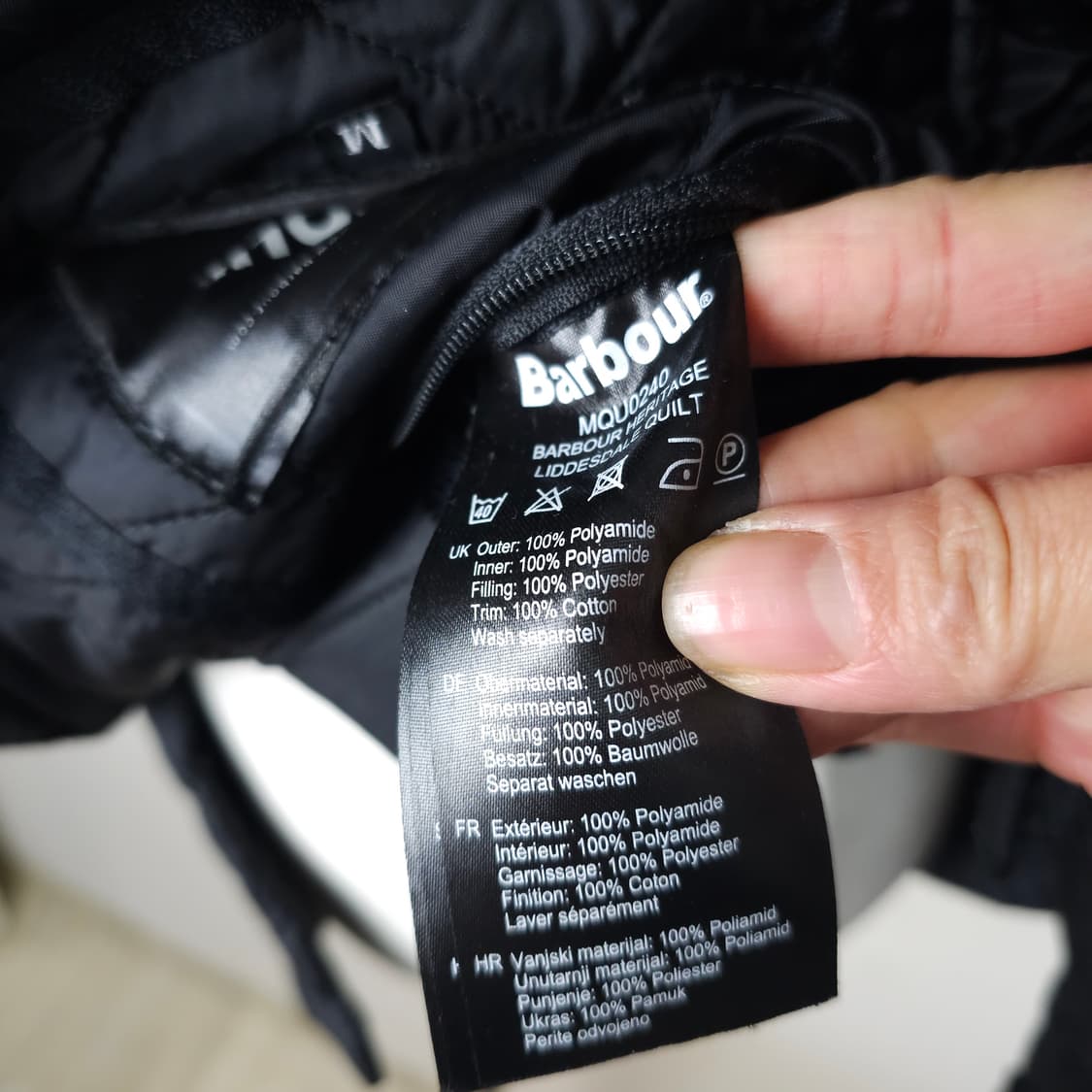 바버 누빔점퍼 남자95사이즈  상품이미지7