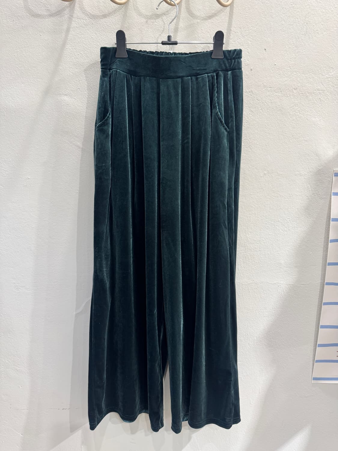 japan vintage 벨벳 와이드 팬츠 상품이미지1