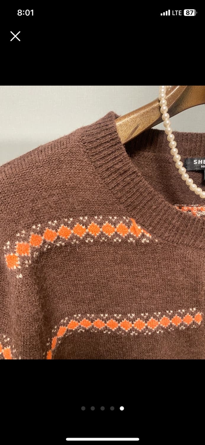 Shein 가디건 브라운 상품이미지5