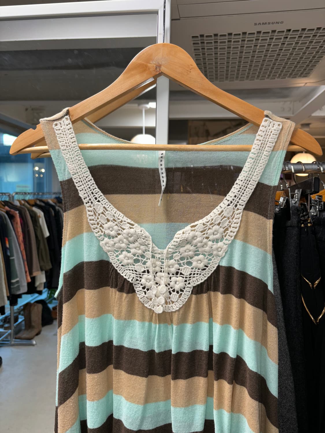 스나오 쿠와하라 스트라이프 슬리브리스 상품이미지3