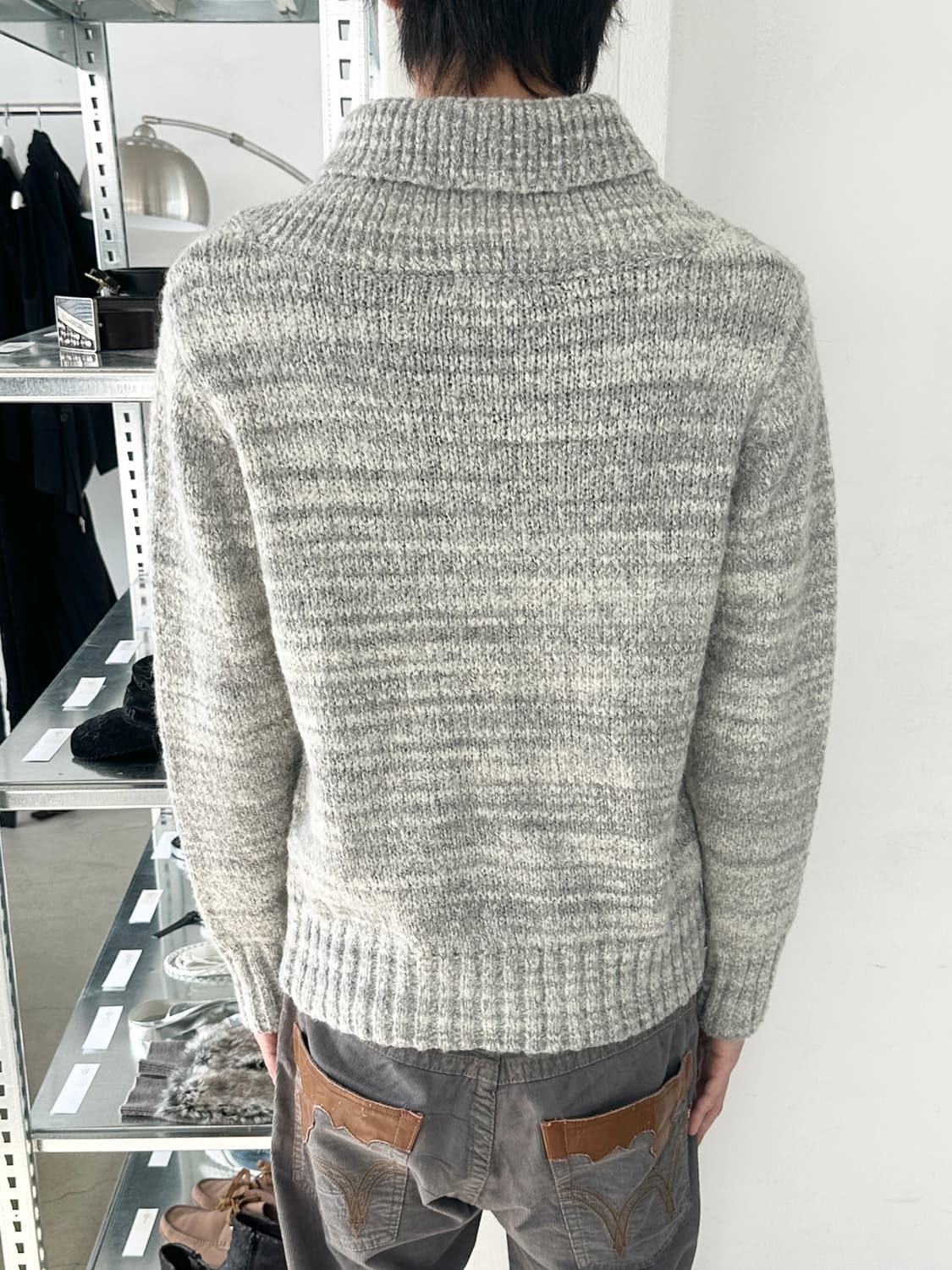 halb 숄카라 더플 니트 상품이미지2