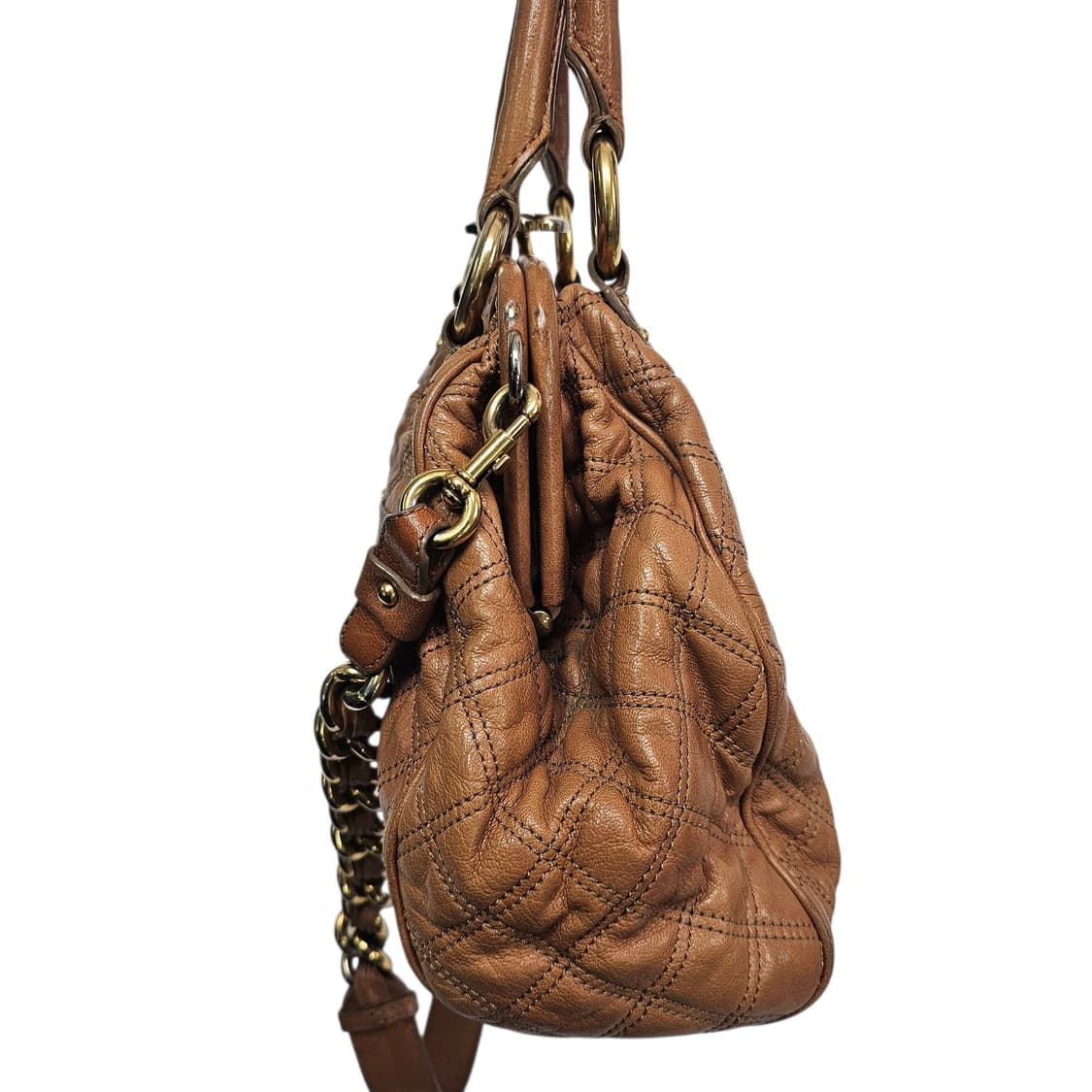 Marc Jacobs 마크제이콥스 퀼티드 레더 스탐백 브라운 상품이미지3