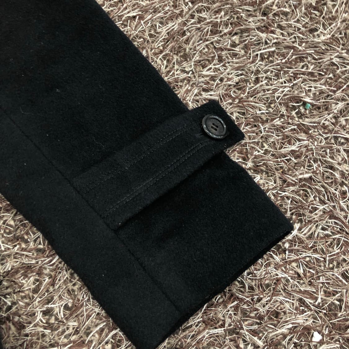 JASPER 울 블랙 더블 브레스트 피코트 상품이미지3