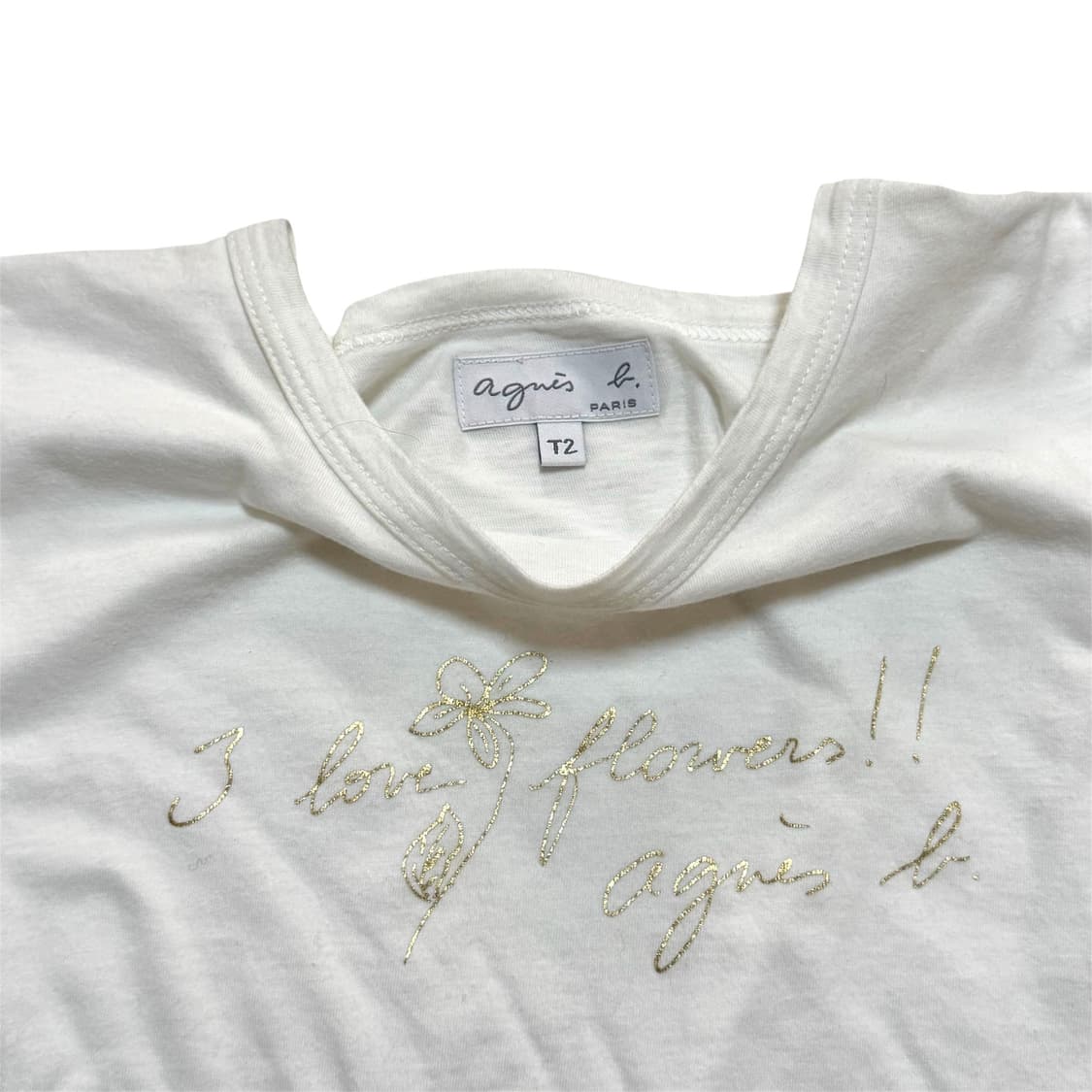 agnès b. 골드 그래픽 티셔츠 상품이미지4