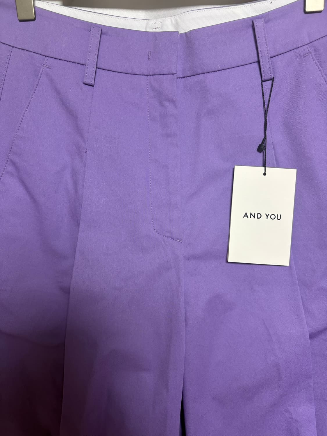 앤유 연보라 슬랙스 상품이미지1