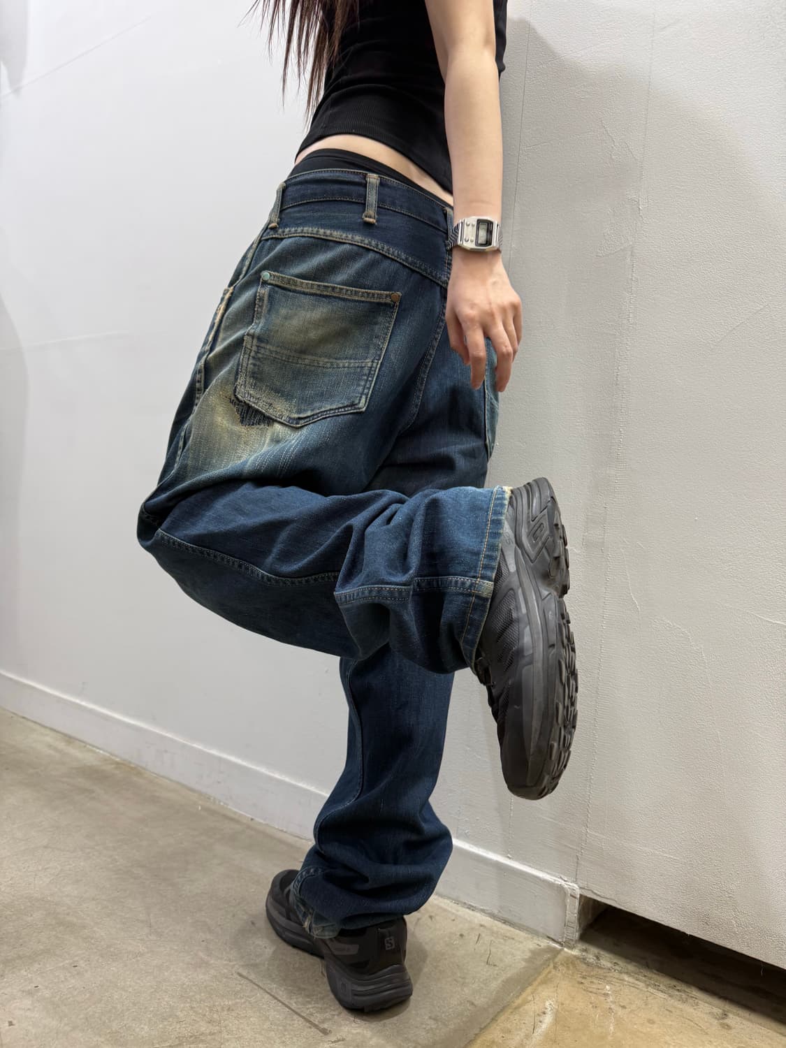 올드 베이프 그런지 데님팬츠 상품이미지1