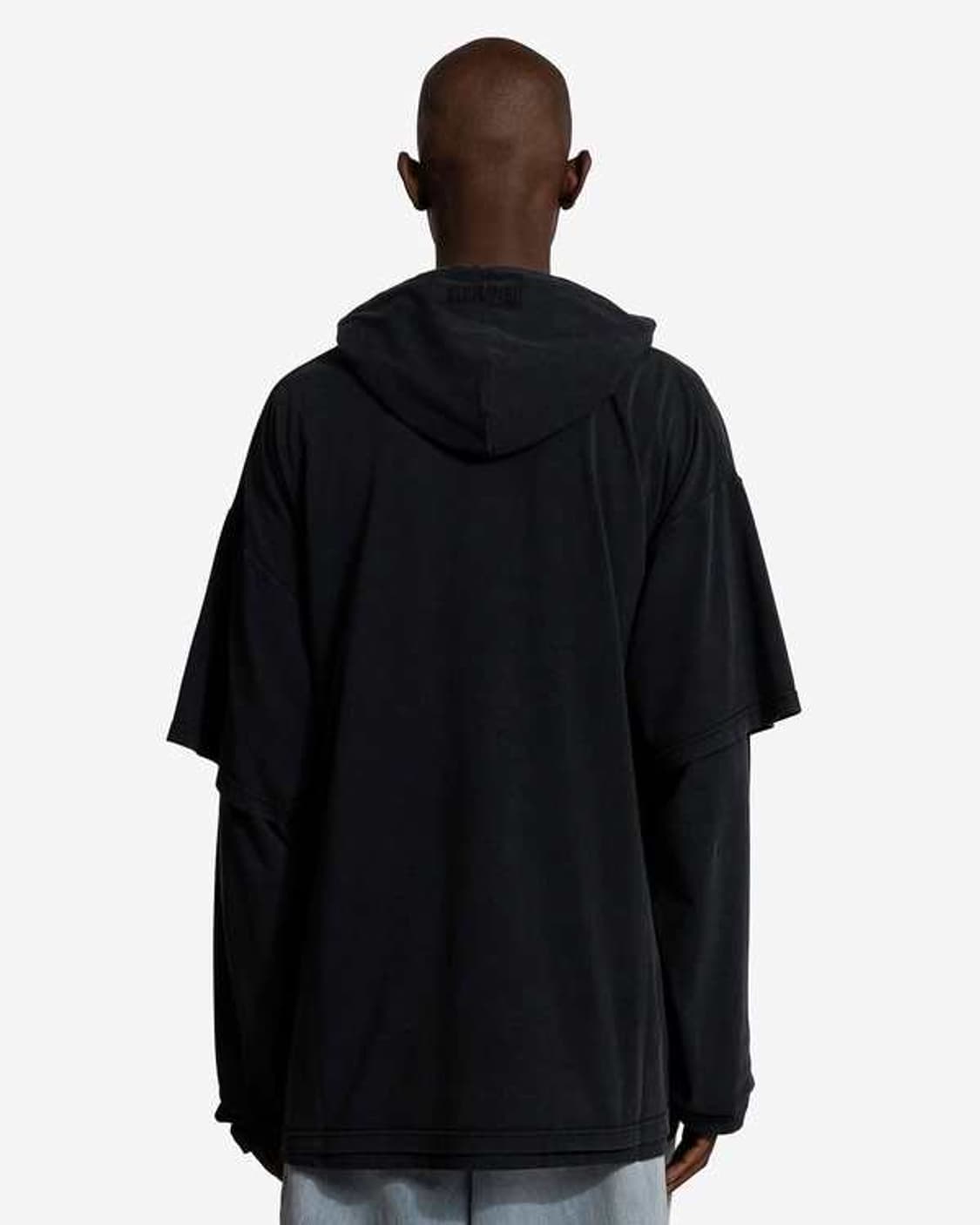 (정품/새상품) 베트멍 유니섹스 블랙 레이어드 후드 롱슬리브 상품이미지8