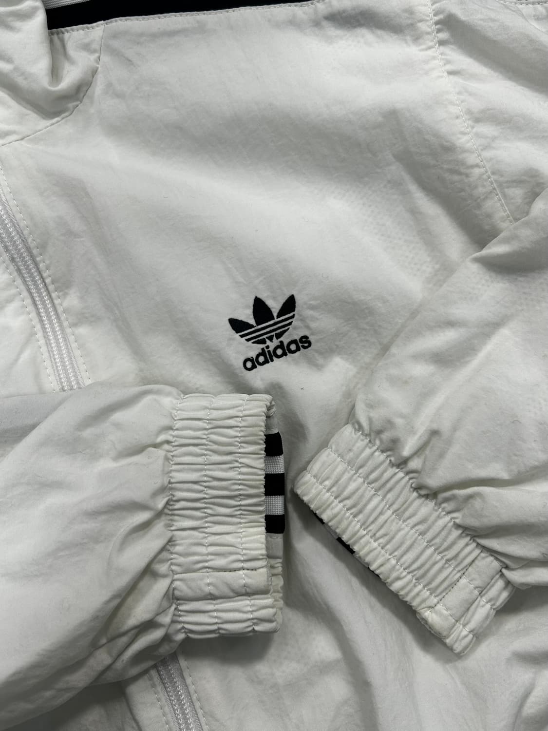 아디다스 화이트 오리지널 트랙탑 바막막이 XS 상품이미지6