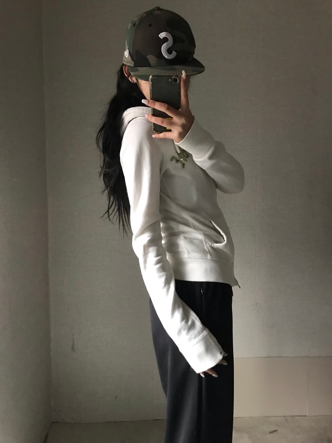 아베크롬비 화이트 후드집업 상품이미지3